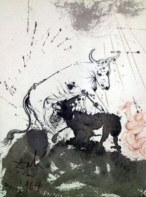 zeitgenössische kunst von Salvador Dali - Leo quasi bos comedens paleas