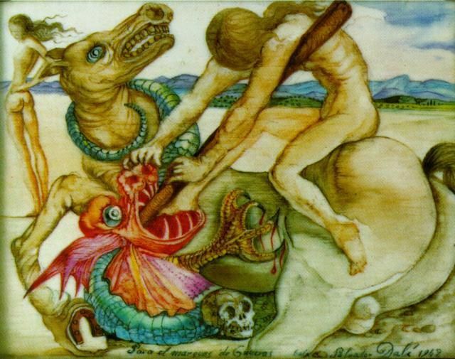 Salvador Dali Andere Malerei - Der heilige Georg und der Drache