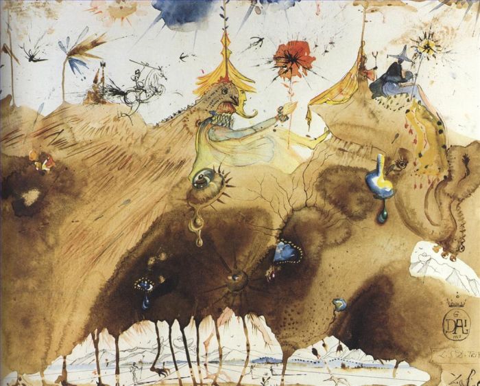 Salvador Dali Andere Malerei - Die Berge von Cape Creus im März