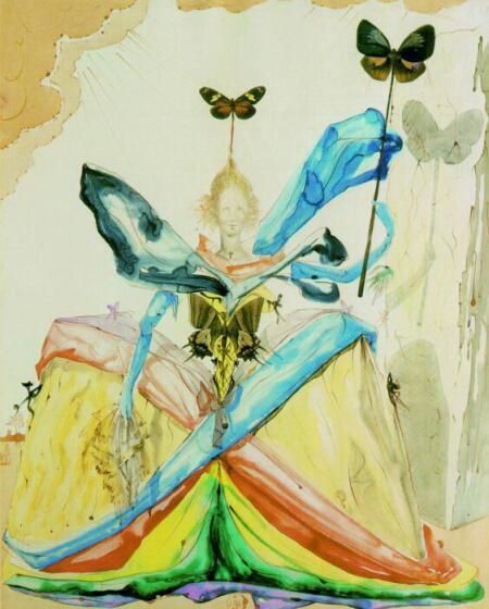 Salvador Dali Andere Malerei - Die Königin der Schmetterlinge