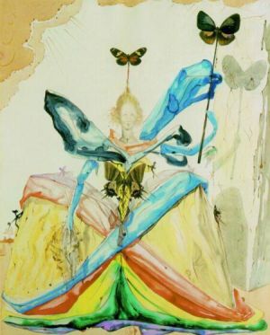 zeitgenössische kunst von Salvador Dali - Die Königin der Schmetterlinge