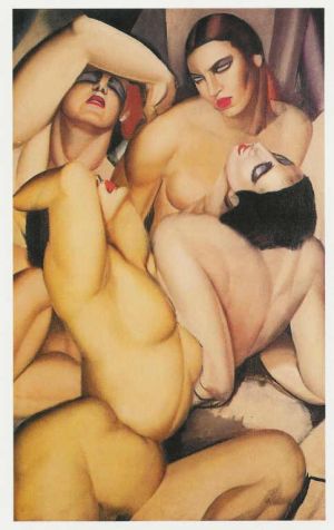 zeitgenössische kunst von Tamara de Lempicka - Gruppe von vier Akten 1925