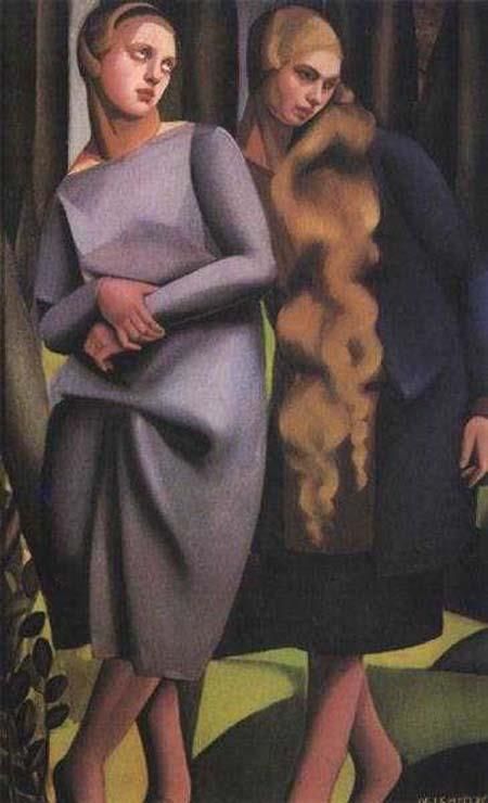 Tamara de Lempicka Ölgemälde - Irene und ihre Schwester 1925