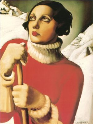 zeitgenössische kunst von Tamara de Lempicka - Sankt Moritz 1929