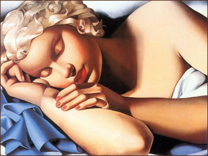 Tamara de Lempicka Ölgemälde - Schlafende Frau 1935