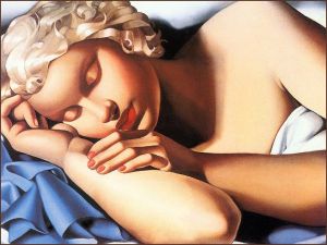 zeitgenössische kunst von Tamara de Lempicka - Schlafende Frau 1935