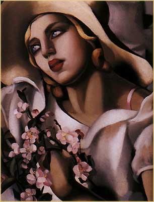 Tamara de Lempicka Ölgemälde - Der Strohhut 1931