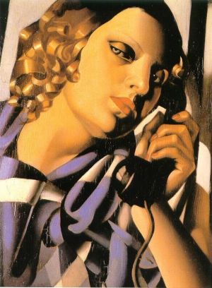 zeitgenössische kunst von Tamara de Lempicka - Das Telefon 1930