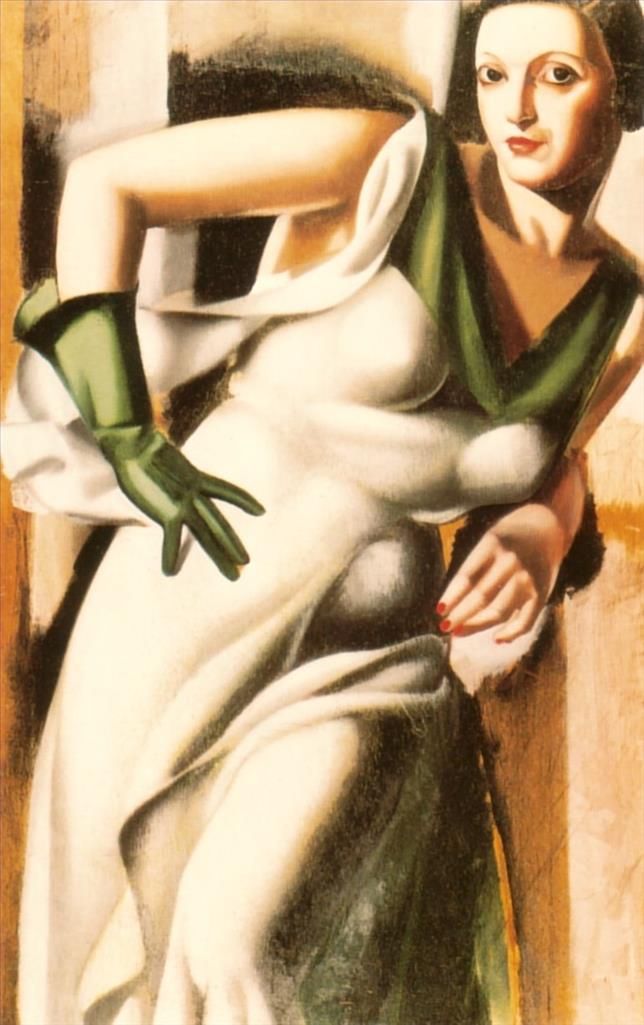 Tamara de Lempicka Ölgemälde - Frau mit grünem Handschuh 1928