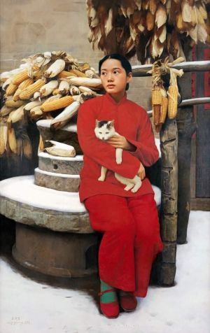zeitgenössische kunst von Wang Yidong - Schnee im März