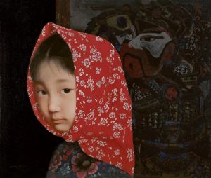 Zeitgenössische Ölmalerei - Yimeng kleines Mädchen