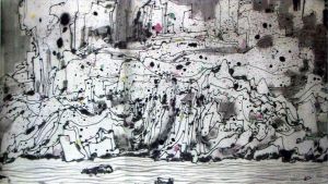zeitgenössische kunst von Wu Guanzhong - Der Jangtsekiang fließt ostwärts