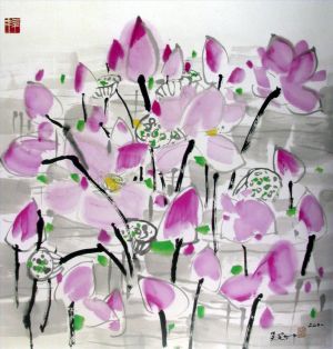 zeitgenössische kunst von Wu Guanzhong - Lotusteich