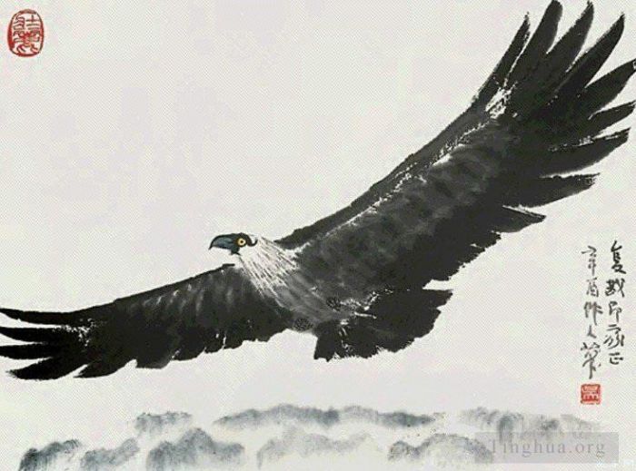 Wu Zuoren Chinesische Kunst - Ein Adler