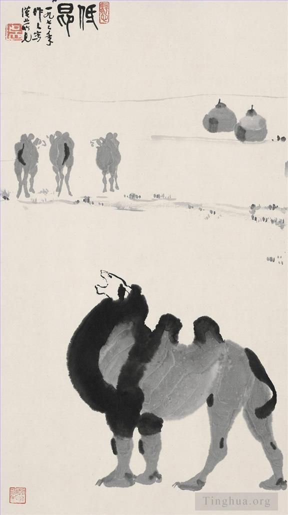 Wu Zuoren Chinesische Kunst - Kamel 1972