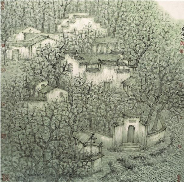 Zeng Xianguo Chinesische Kunst - Grün in Zhaji