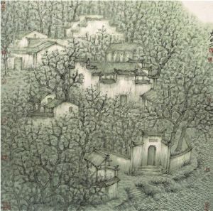 zeitgenössische kunst von Zeng Xianguo - Grün in Zhaji