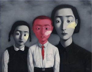 zeitgenössische kunst von Zhang Xiaogang - 1995 eine große Familie