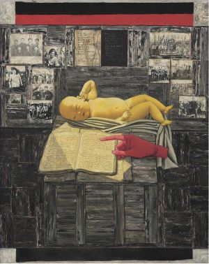 zeitgenössische kunst von Zhang Xiaogang - Geburt der Republik 1992
