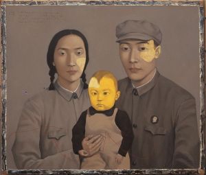 zeitgenössische kunst von Zhang Xiaogang - Blutlinie große Familie 1993