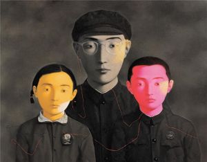 zeitgenössische kunst von Zhang Xiaogang - Blutlinie große Familie 1994