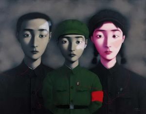 zeitgenössische kunst von Zhang Xiaogang - Blutlinie große Familie 1995