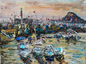 zeitgenössische kunst von Dang Zhonghua - Fischereihafen 2