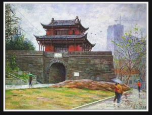 Zeitgenössische Ölmalerei - Wuchang Qiyi-Tor