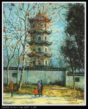Zeitgenössische Ölmalerei - Wuchang Sheshan-Berg