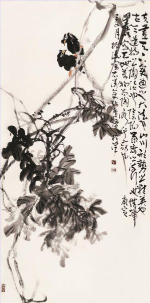 zeitgenössische kunst von Dong Zhentao - Gemälde von Blumen und Vögeln im traditionellen chinesischen Stil