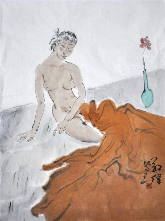Fan Jingwei Chinesische Kunst - Figur in antikem Kostüm
