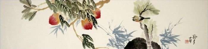 Fan Tiexing Chinesische Kunst - Gemälde von Blumen und Vögeln im traditionellen chinesischen Stil 11
