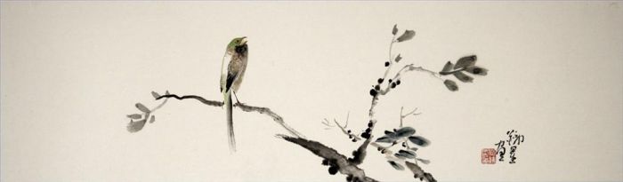 Fan Tiexing Chinesische Kunst - Gemälde von Blumen und Vögeln im traditionellen chinesischen Stil 16