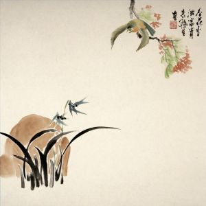Zeitgenössische chinesische Kunst - Gemälde von Blumen und Vögeln im traditionellen chinesischen Stil 18