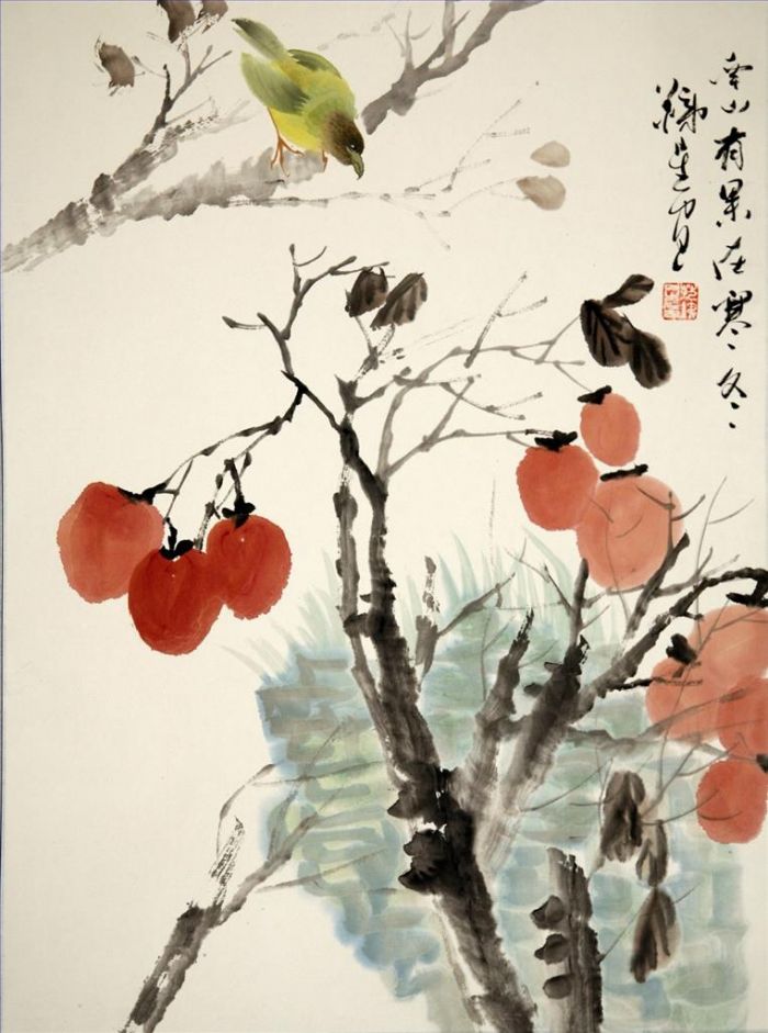Fan Tiexing Chinesische Kunst - Gemälde von Blumen und Vögeln im traditionellen chinesischen Stil 4