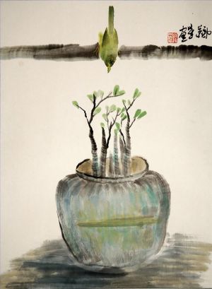 zeitgenössische kunst von Fan Tiexing - Gemälde von Blumen und Vögeln im traditionellen chinesischen Stil 5
