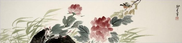 Fan Tiexing Chinesische Kunst - Gemälde von Blumen und Vögeln im traditionellen chinesischen Stil 9