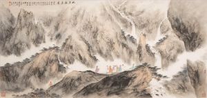 zeitgenössische kunst von Fei Jiatong - Neun alte Männer und der Wasserfall