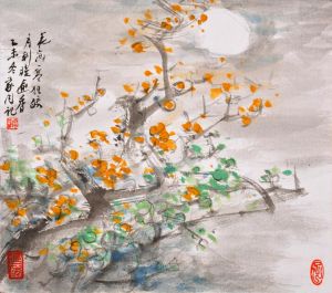 zeitgenössische kunst von Fei Jiatong - Gemälde von Blumen und Vögeln im traditionellen chinesischen Stil 3