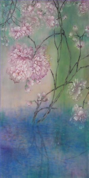 zeitgenössische kunst von Fu Chunmei - Blumen im Wasser