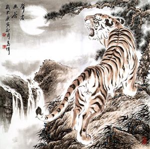 Zeitgenössische chinesische Kunst - Das Brüllen des Tigers hallt im Tal wider