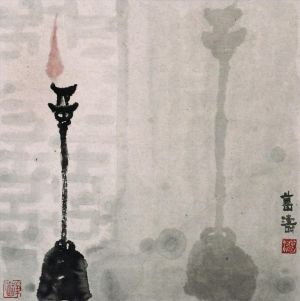zeitgenössische kunst von Ge Tao - Öllampe