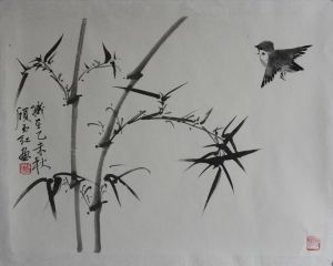 zeitgenössische kunst von Gu Yuhong - Tinte Bambus 2