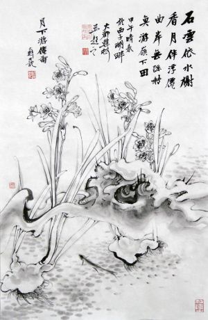 zeitgenössische kunst von Han Lu - Unter dem Mond