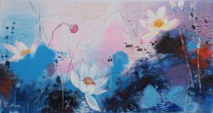 Zeitgenössische Ölmalerei - Lotus 12