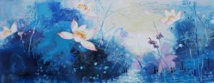 Zeitgenössische Ölmalerei - Lotus 13