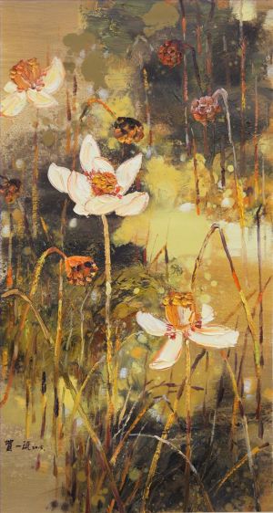 Zeitgenössische Ölmalerei - Lotus 3