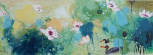 Zeitgenössische Ölmalerei - Lotus 9
