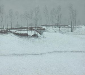 zeitgenössische kunst von Hou Baochuan - Das Schmelzen des Schnees