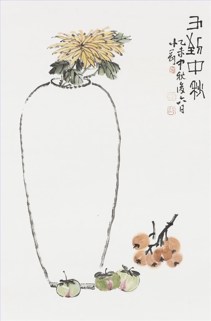Hu Xiaogang Chinesische Kunst - Gemälde von Blumen und Vögeln im traditionellen chinesischen Stil 3